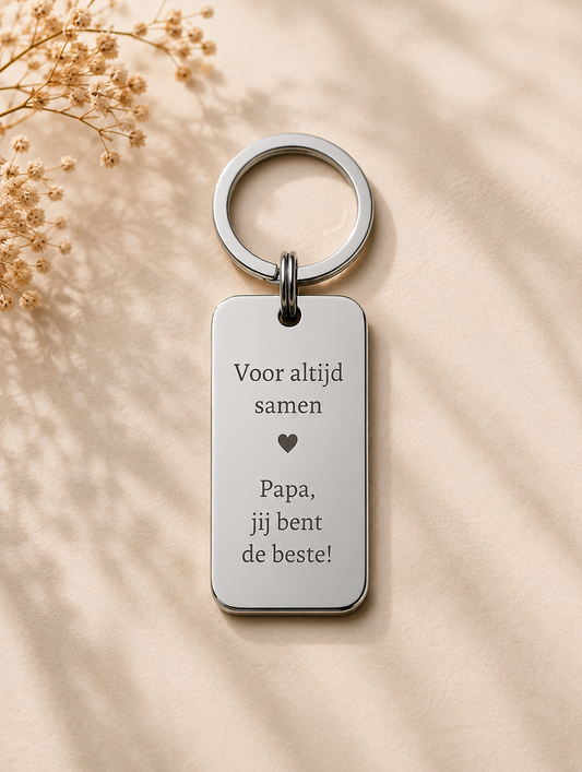 Rechthoekige ID tag zwart detail