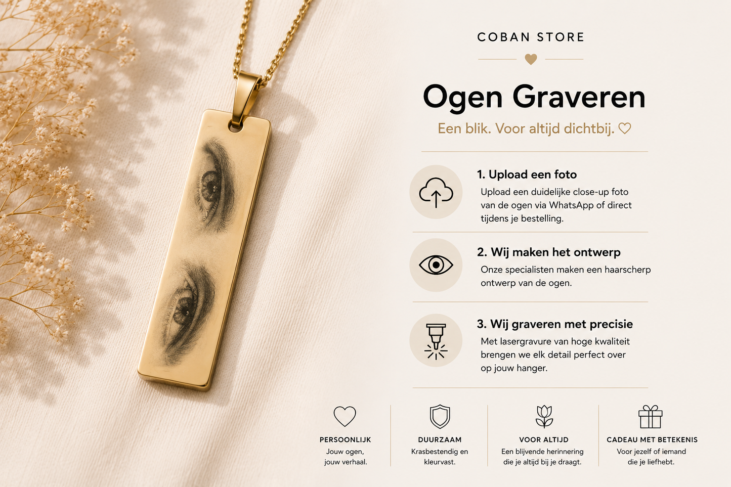 Ogen hanger productweergave