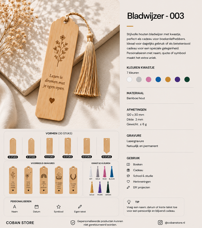 Bamboe bladwijzer cadeaupresentatie