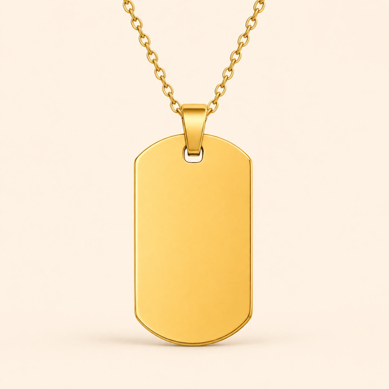 Dog tag hanger RVS goud klein cadeaupresentatie