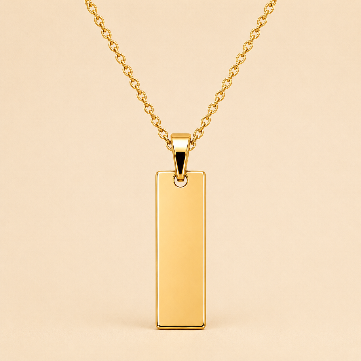 Bar hanger RVS close-up met ketting