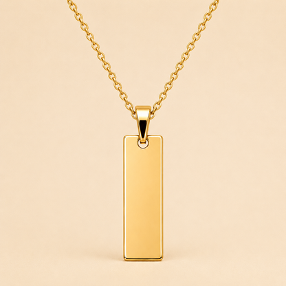 Bar hanger RVS close-up met ketting