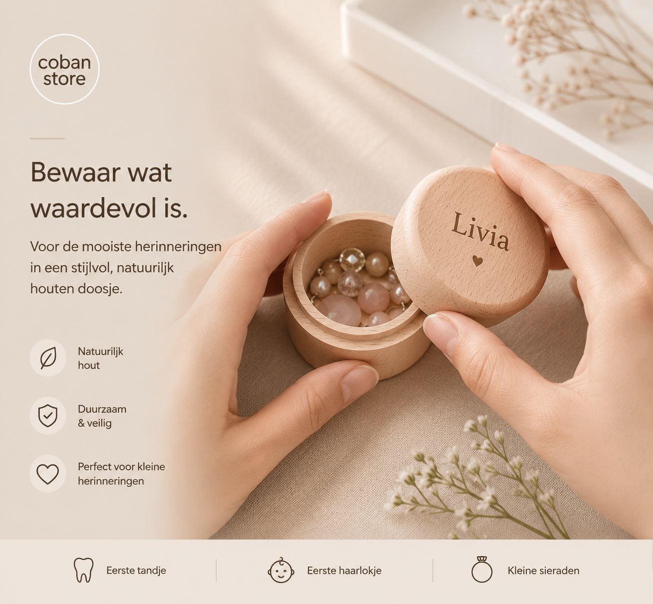 Herinneringsdoosje baby productweergave