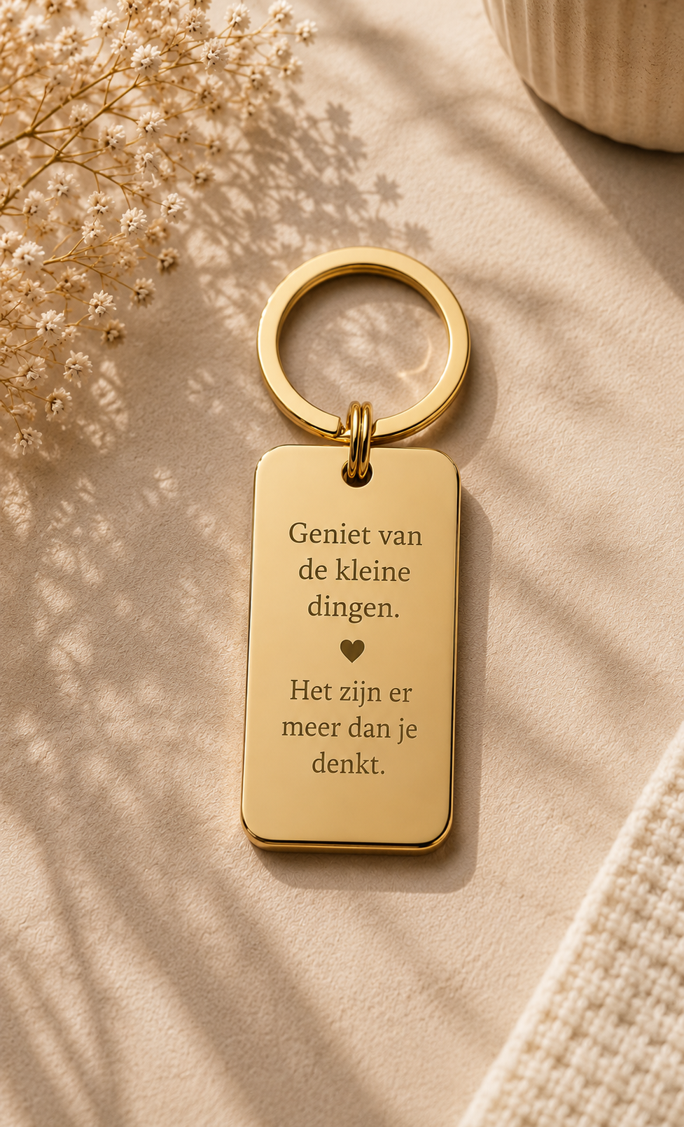 Rechthoekige RVS ID tag sleutelhanger zilver 47x27 mm