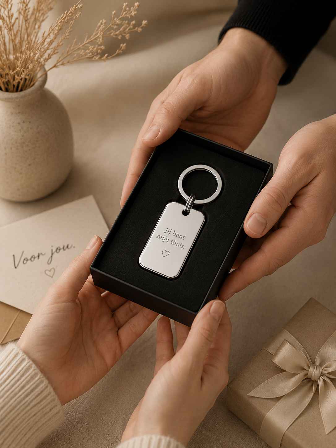 Rechthoekige ID tag goud productweergave