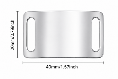 Close-up halsband tag met ring
