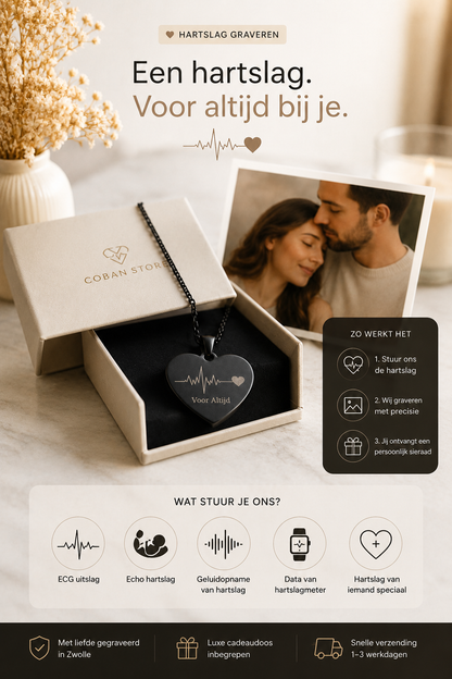 Hartslag cadeaupresentatie met verpakking