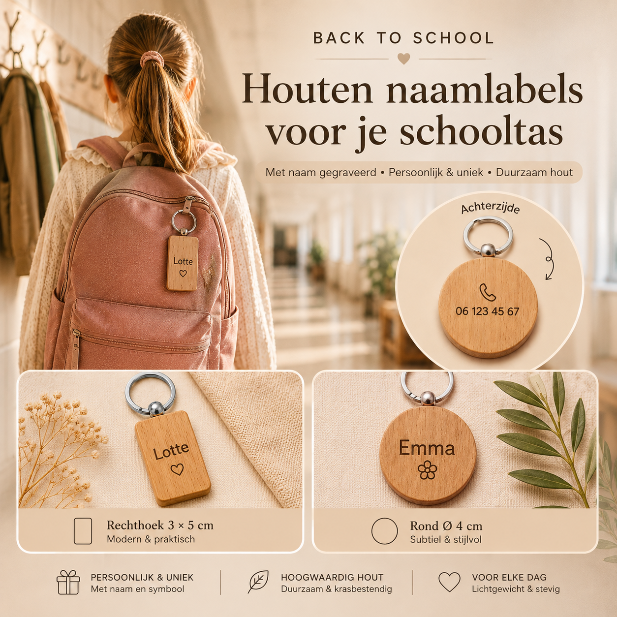 Houten Naamlabel