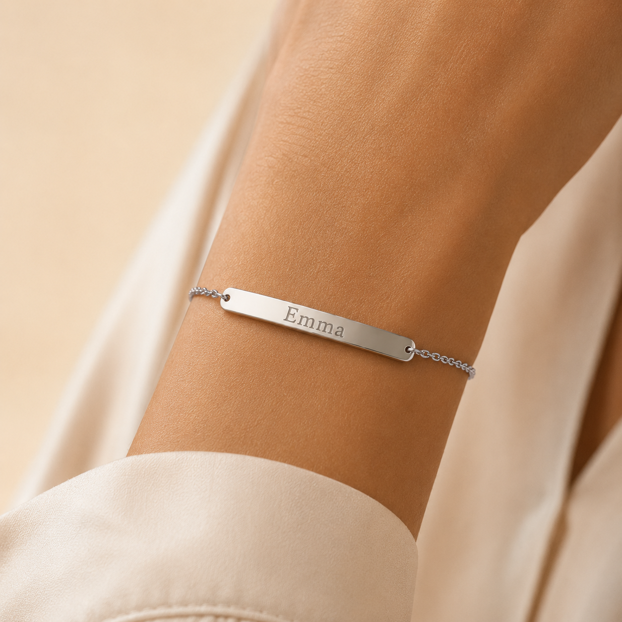 Slider Armband RVS met Gravure