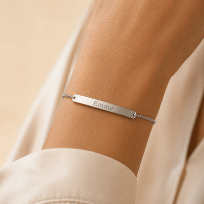 Slider Armband RVS met Gravure