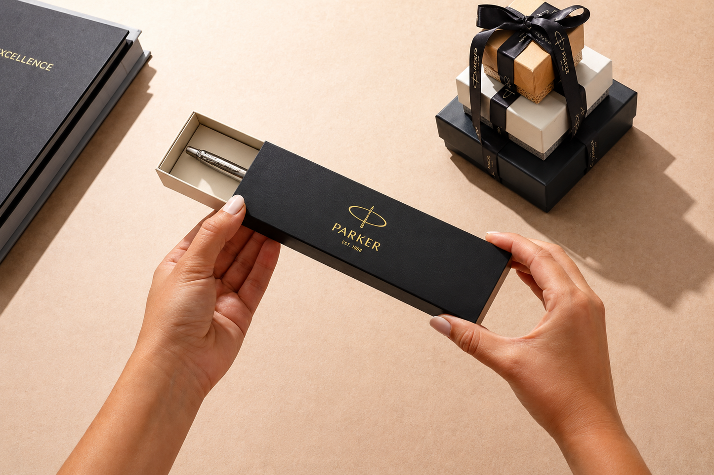 Parker Jotter RVS zwart productweergave